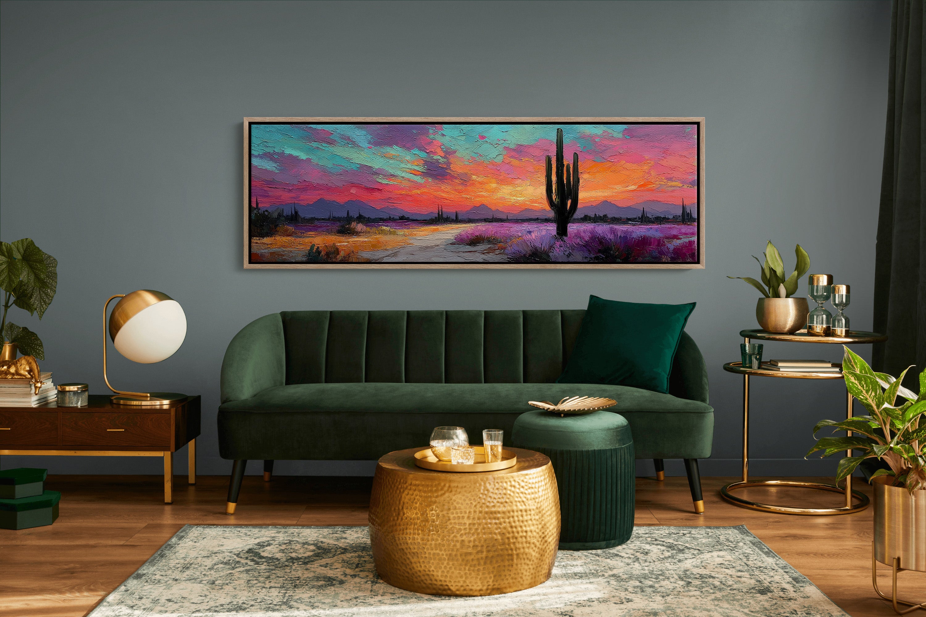 Neon Dust Over Desert Twilight