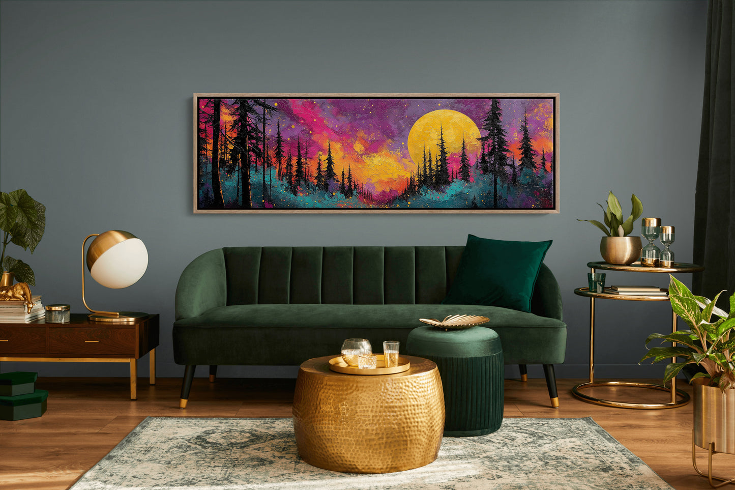 Moonrise Through Painted Fire