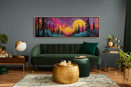 Moonrise Through Painted Fire