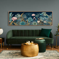 Lotus Garden Under Midnight Blue
