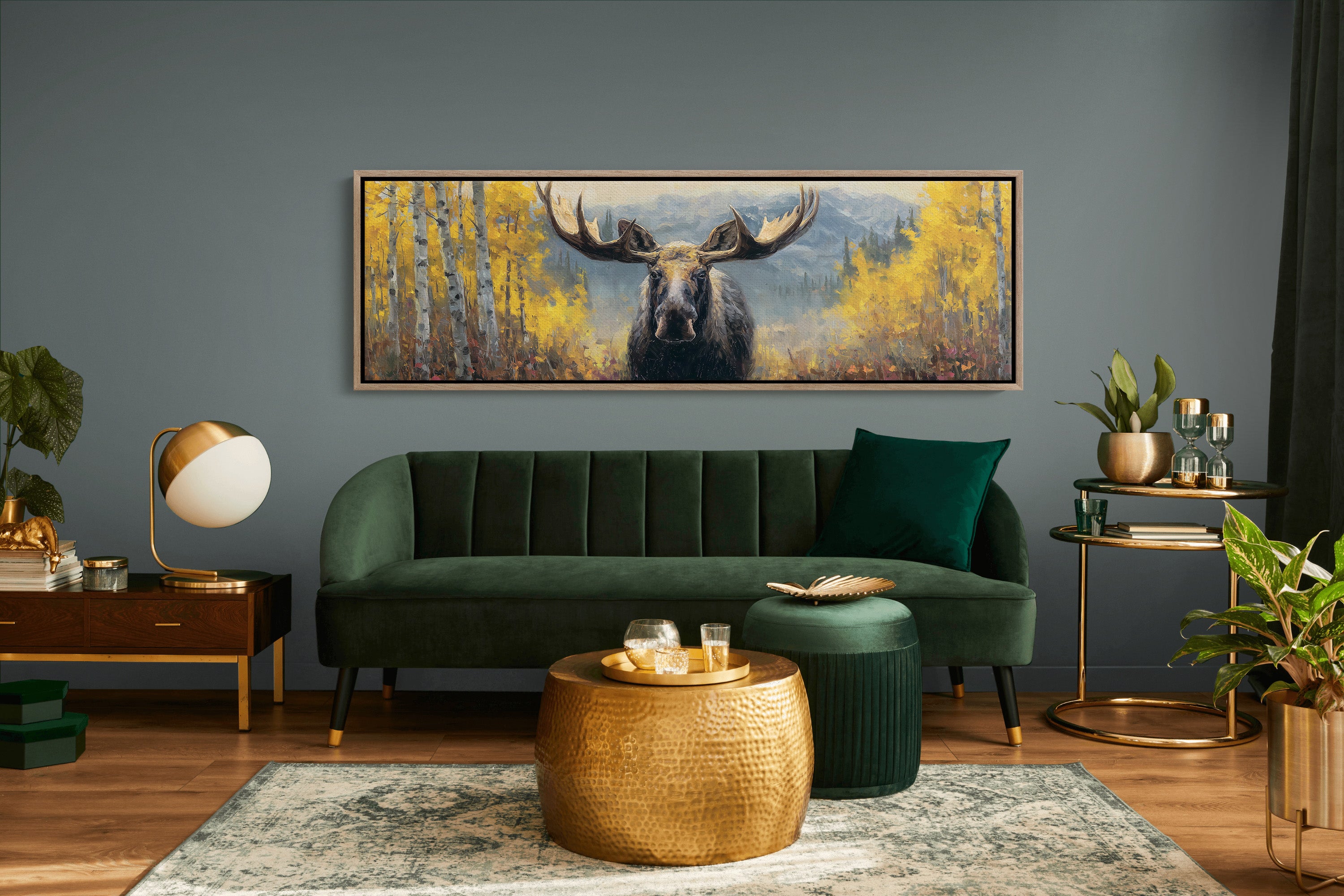 Moose Among the Golden Aspens