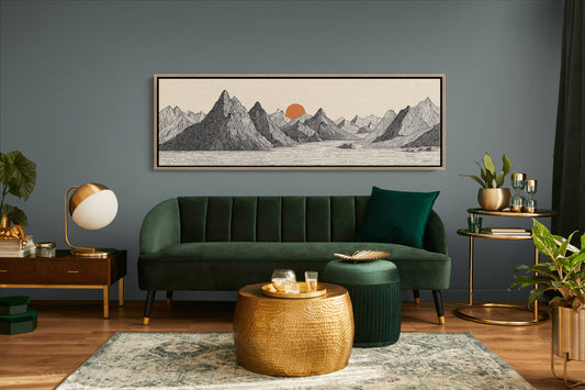 Sun Rises Over Carved Peaks