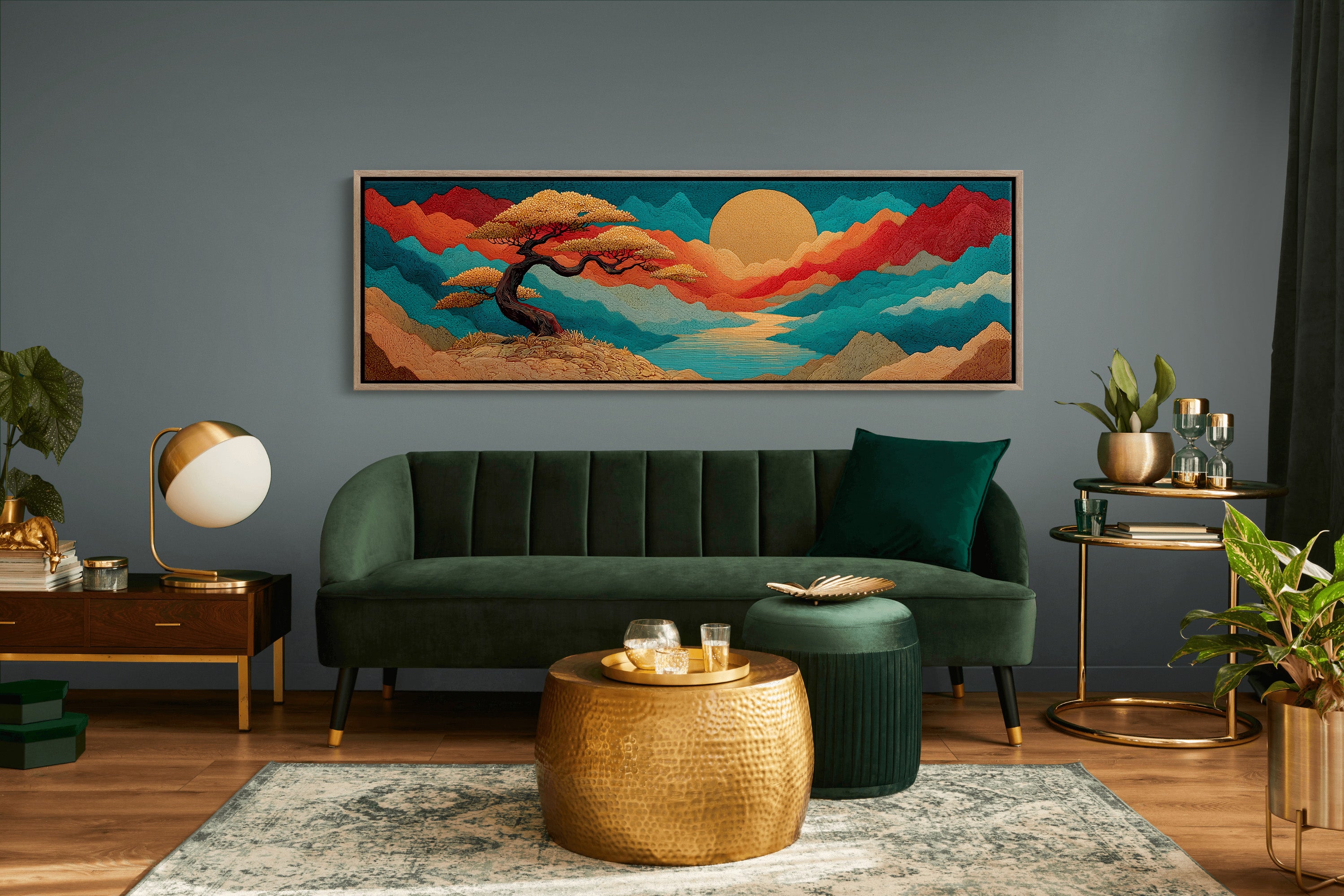 Golden Sun Over Painted Valleys