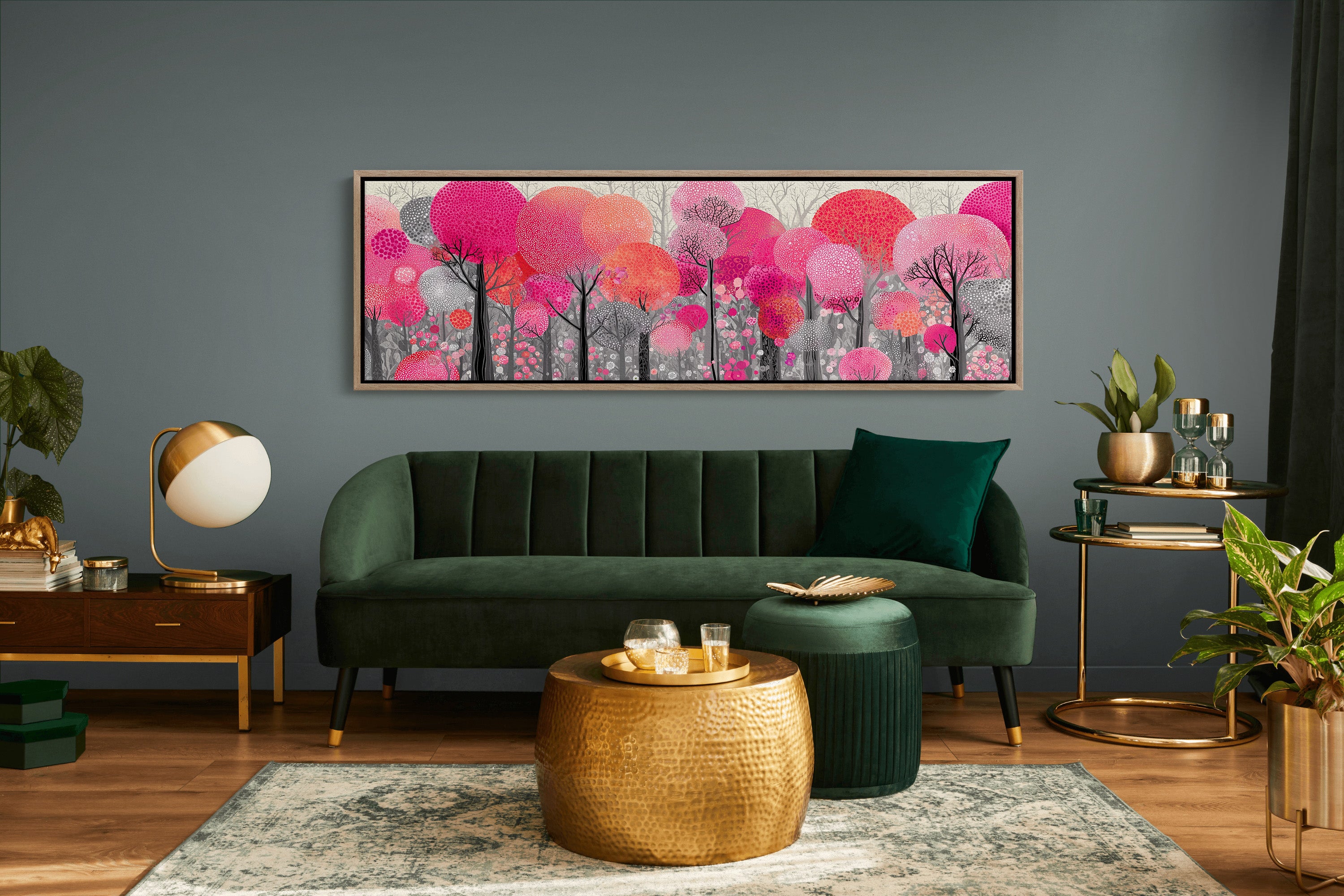 Blossoms in a Crimson Forest