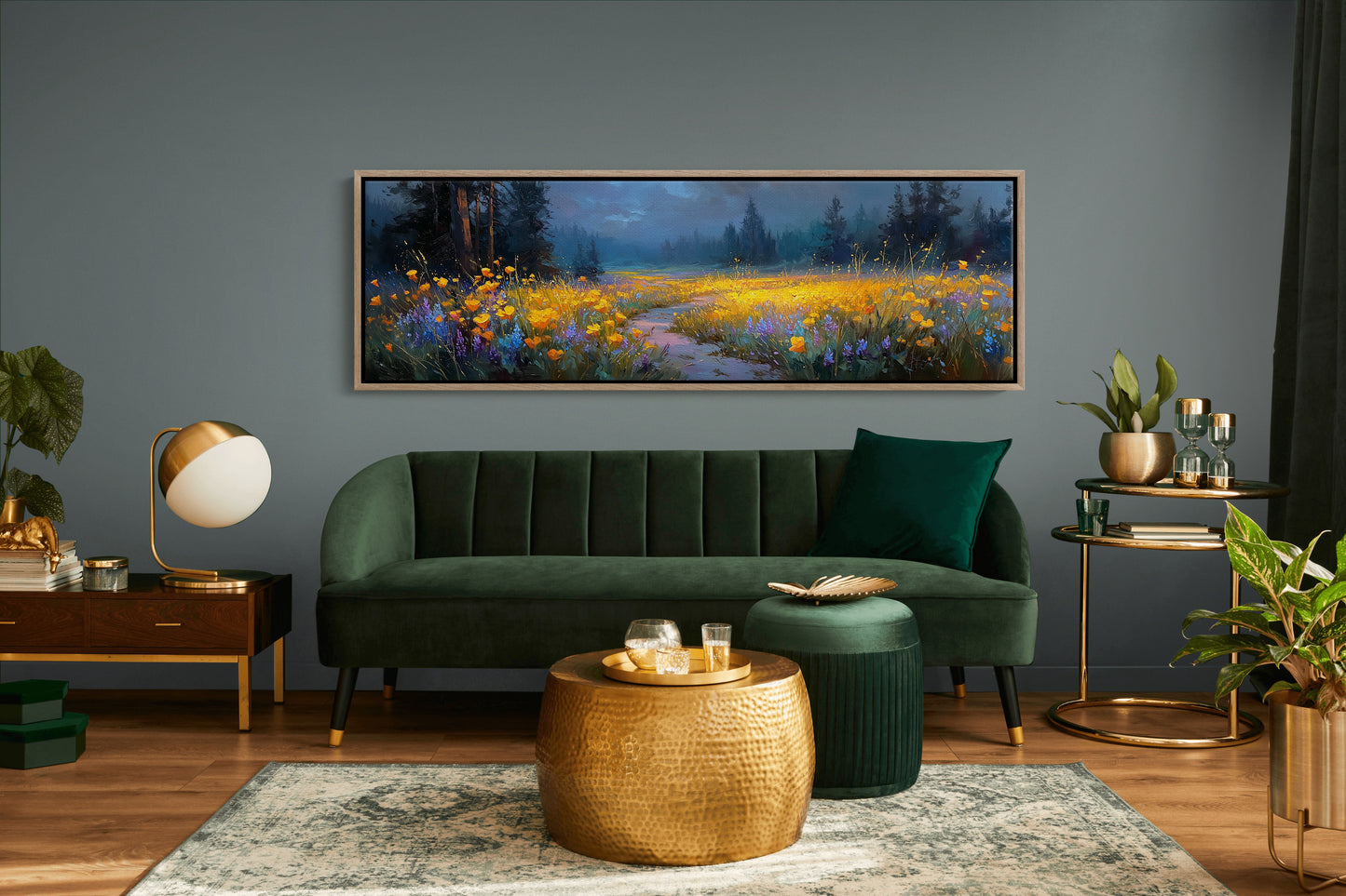 Wildflowers in the Stormlit Meadow