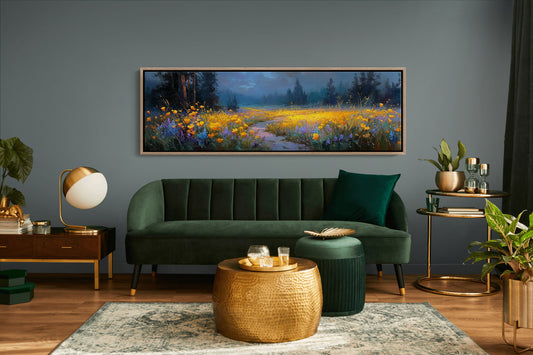 Wildflowers in the Stormlit Meadow