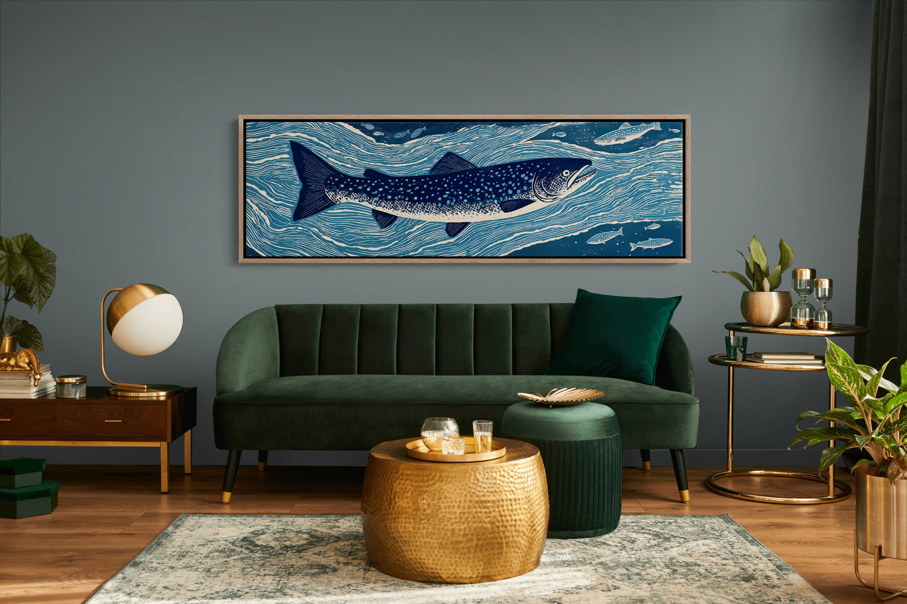 River Drift Beneath Blue Currents