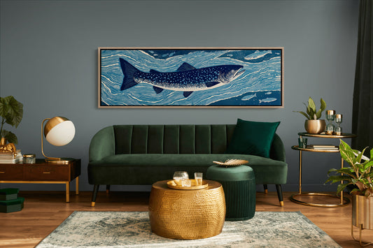 River Drift Beneath Blue Currents