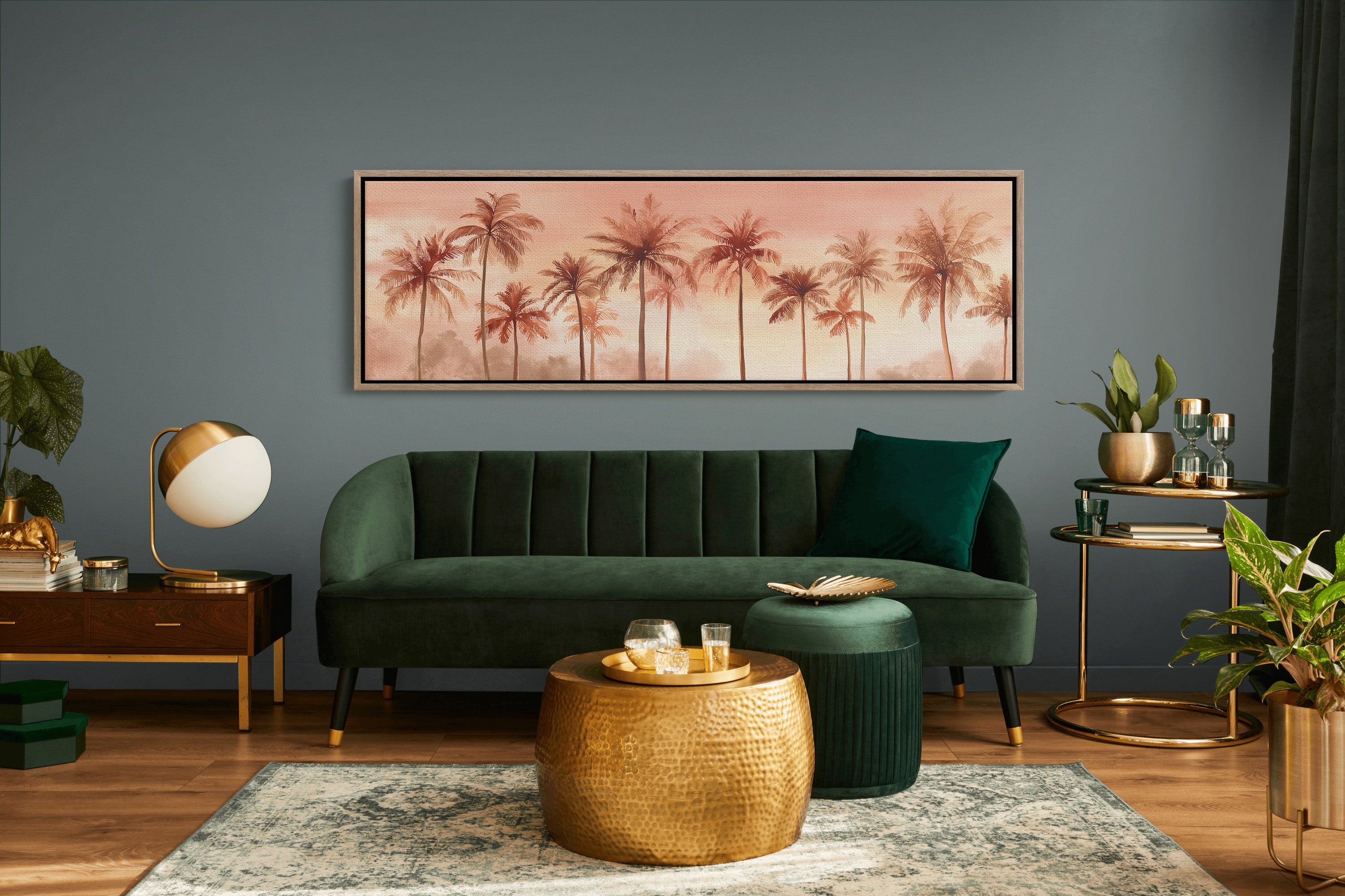 Palms in a Peach-Tinted Breeze