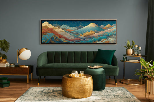 Night Sky Rising Over Gilded Clouds