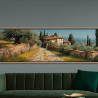 Tuscan Path Through Sunlit Olive Groves