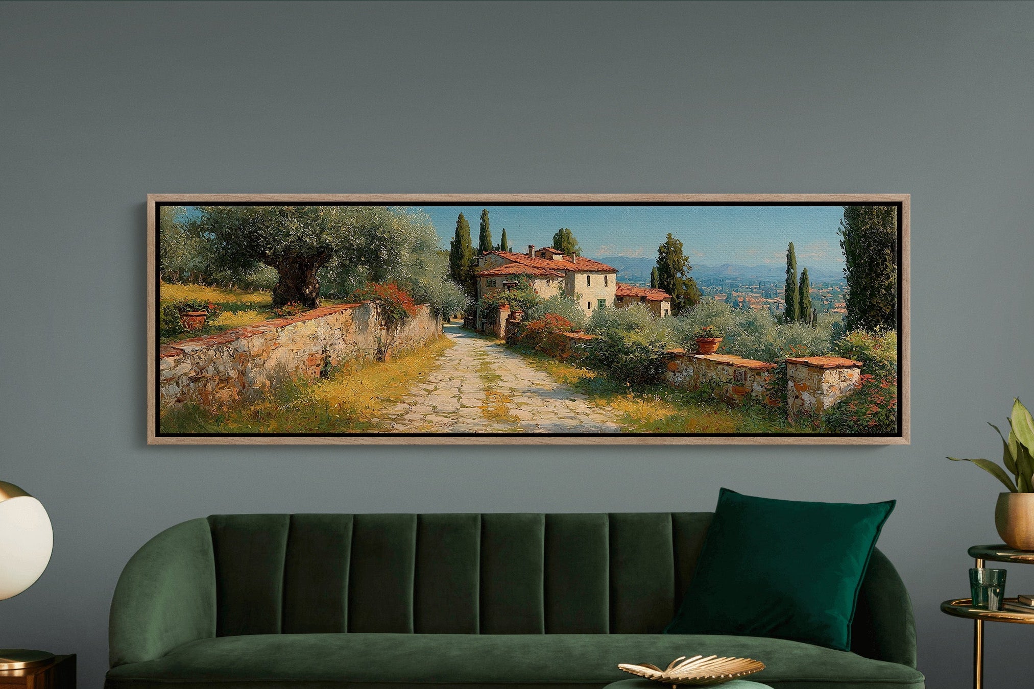 Tuscan Path Through Sunlit Olive Groves