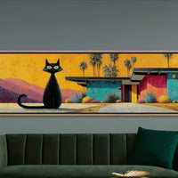 Midcentury Cat at Sunset