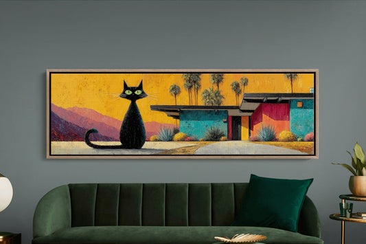 Midcentury Cat at Sunset