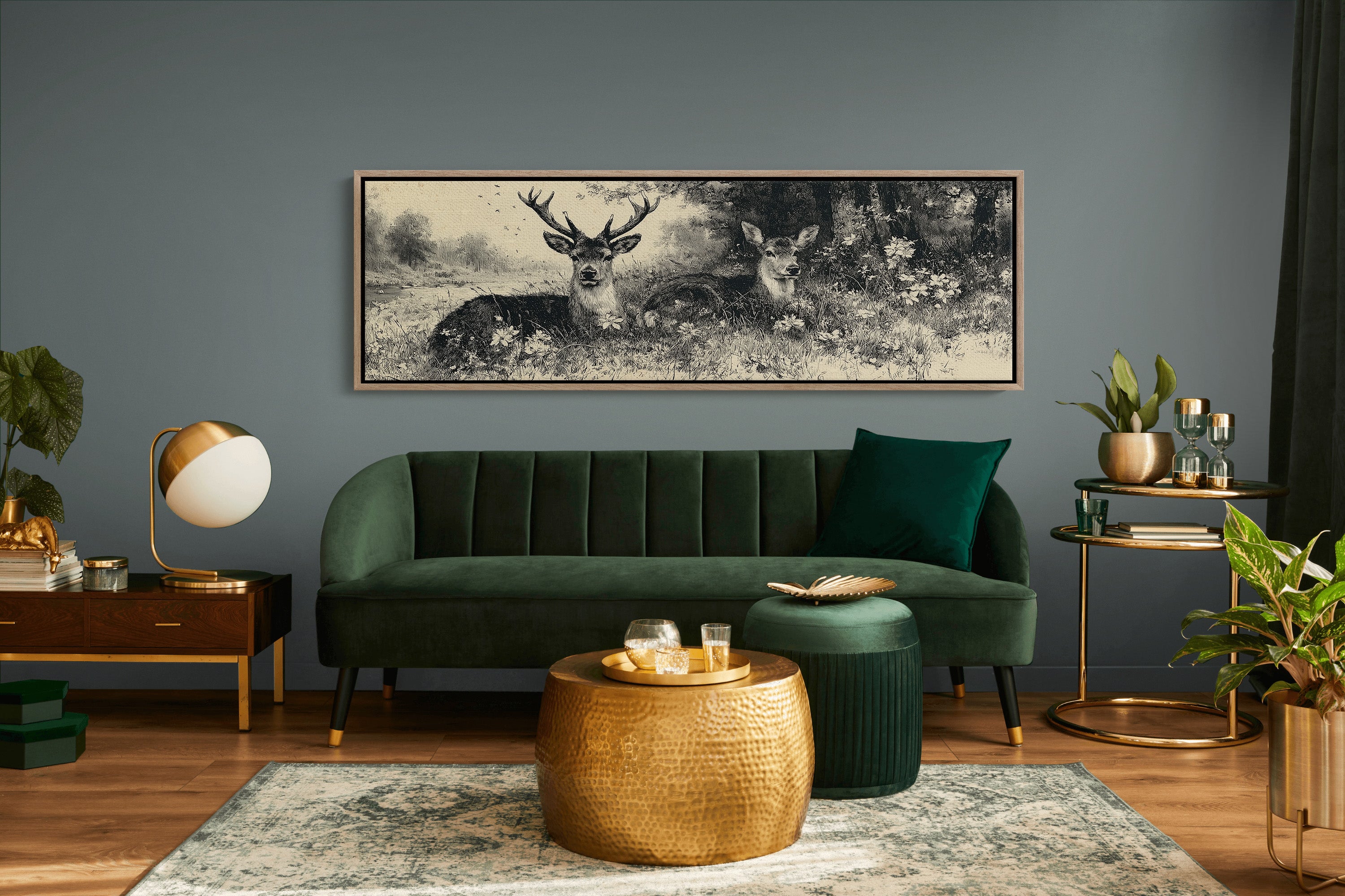 Resting Deer by the Riverbank