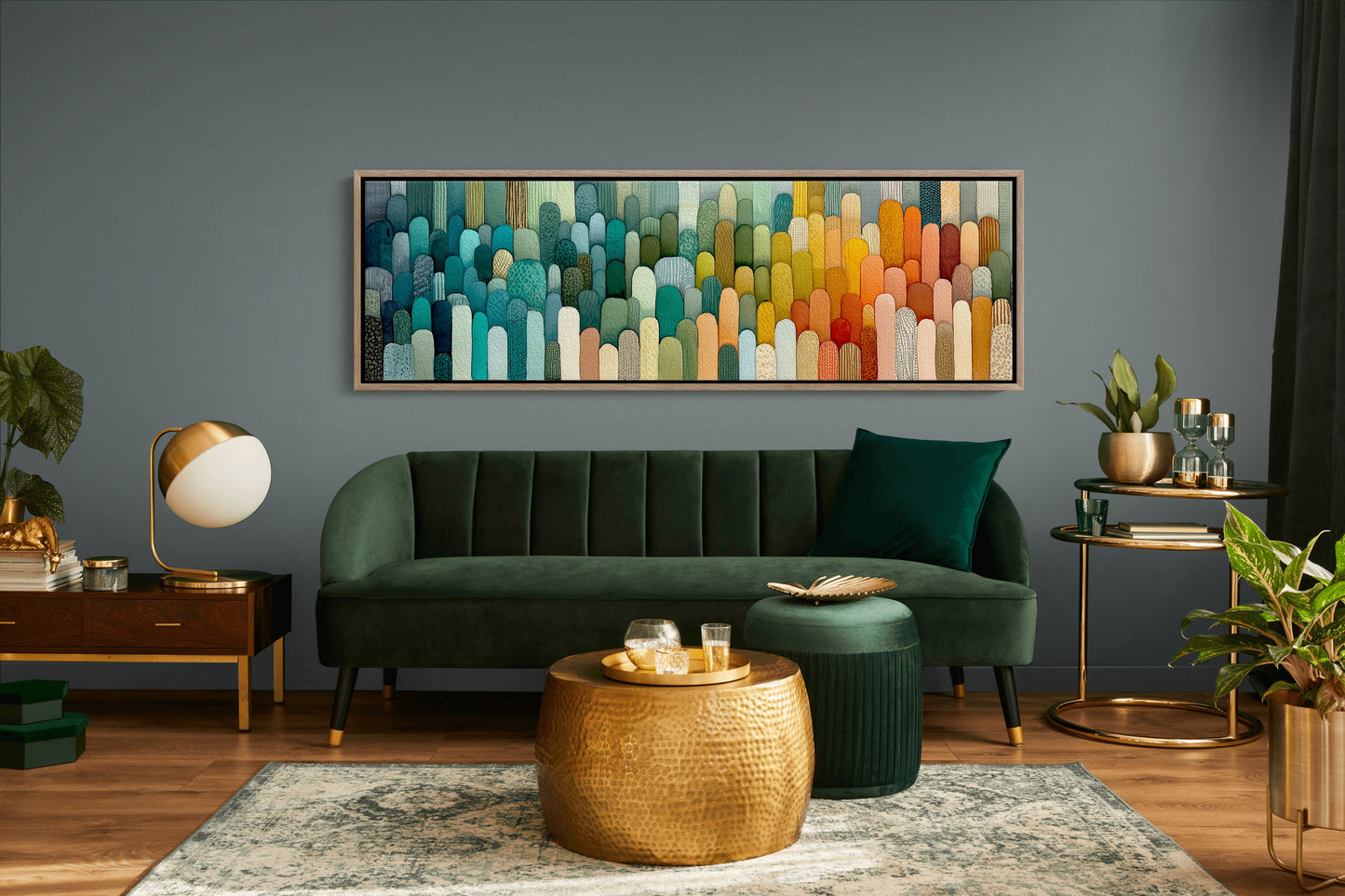 Hills of Color in Gentle Rows