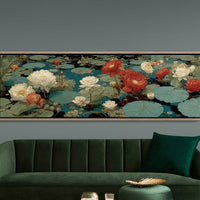 Lotus Garden in Deep Blue Waters