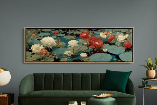 Lotus Garden in Deep Blue Waters