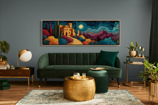 Moonlit Road to the Desert Villa