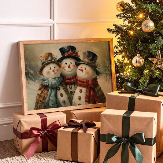 Three Smiles in Falling Snow