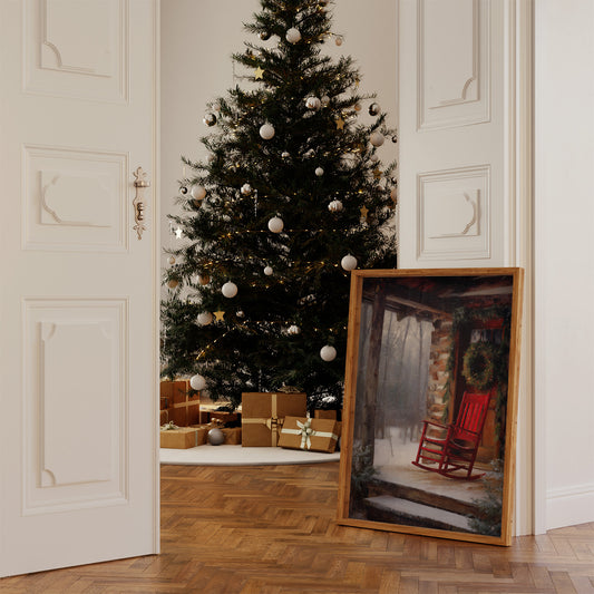 Red Rocker in Winter Quiet