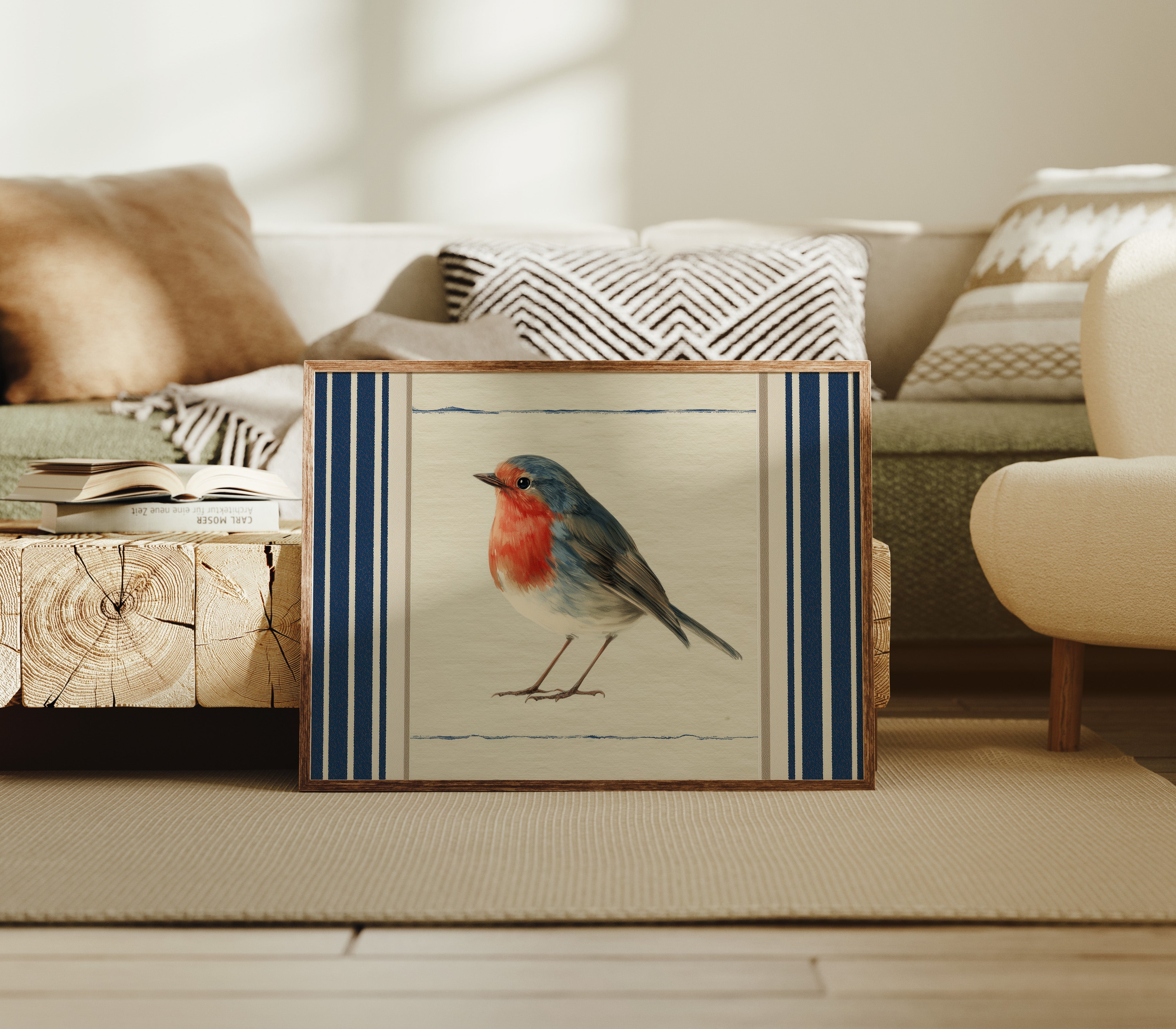 Robin Against the Linen Sky