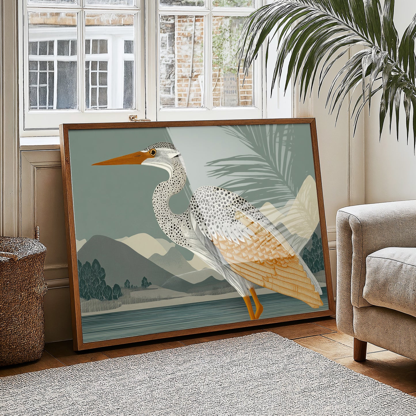 Golden Feathers Against Quiet Hills