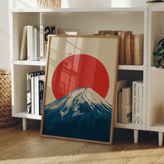 Crimson Sun Over Fuji