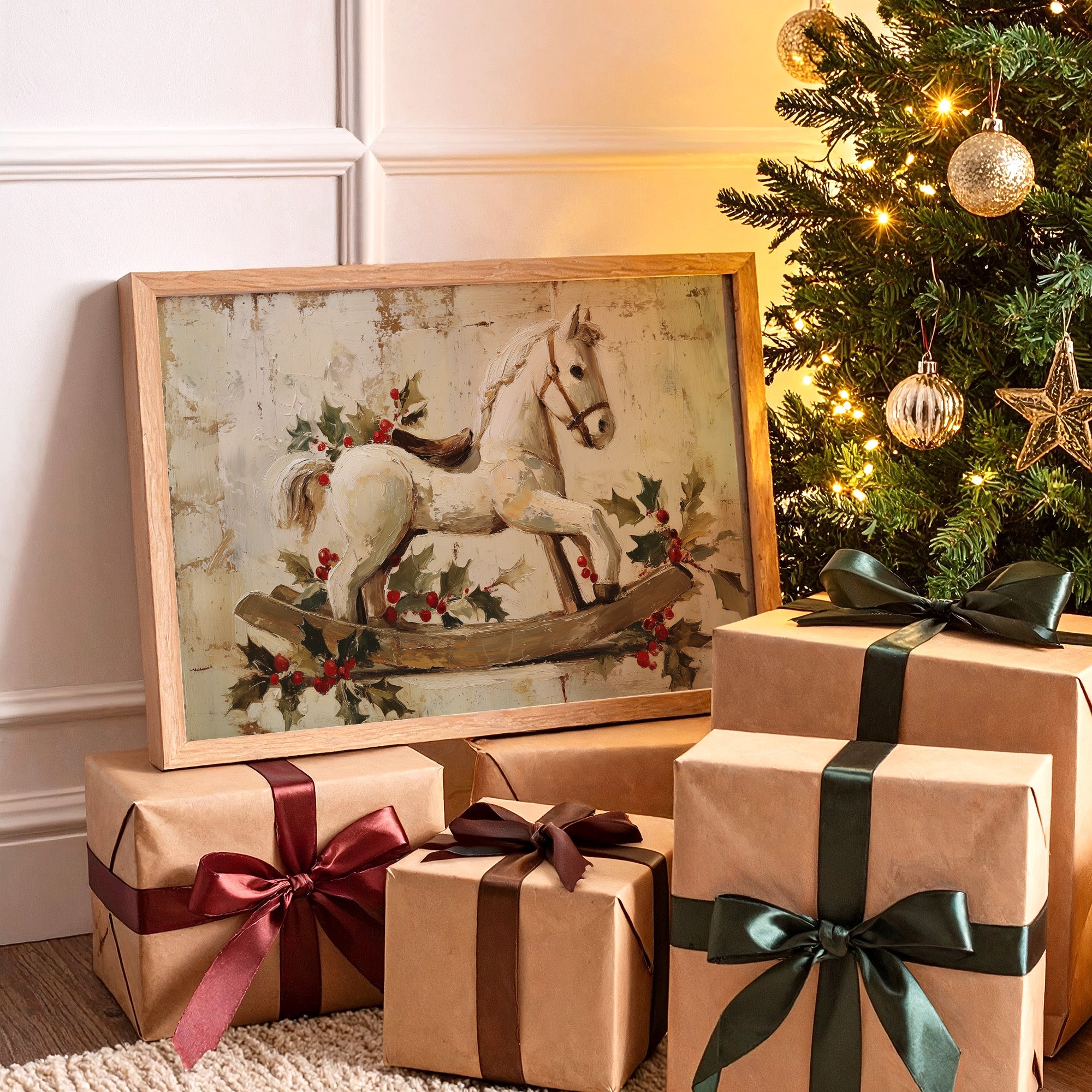 Rocking Horse in Winter Stillness