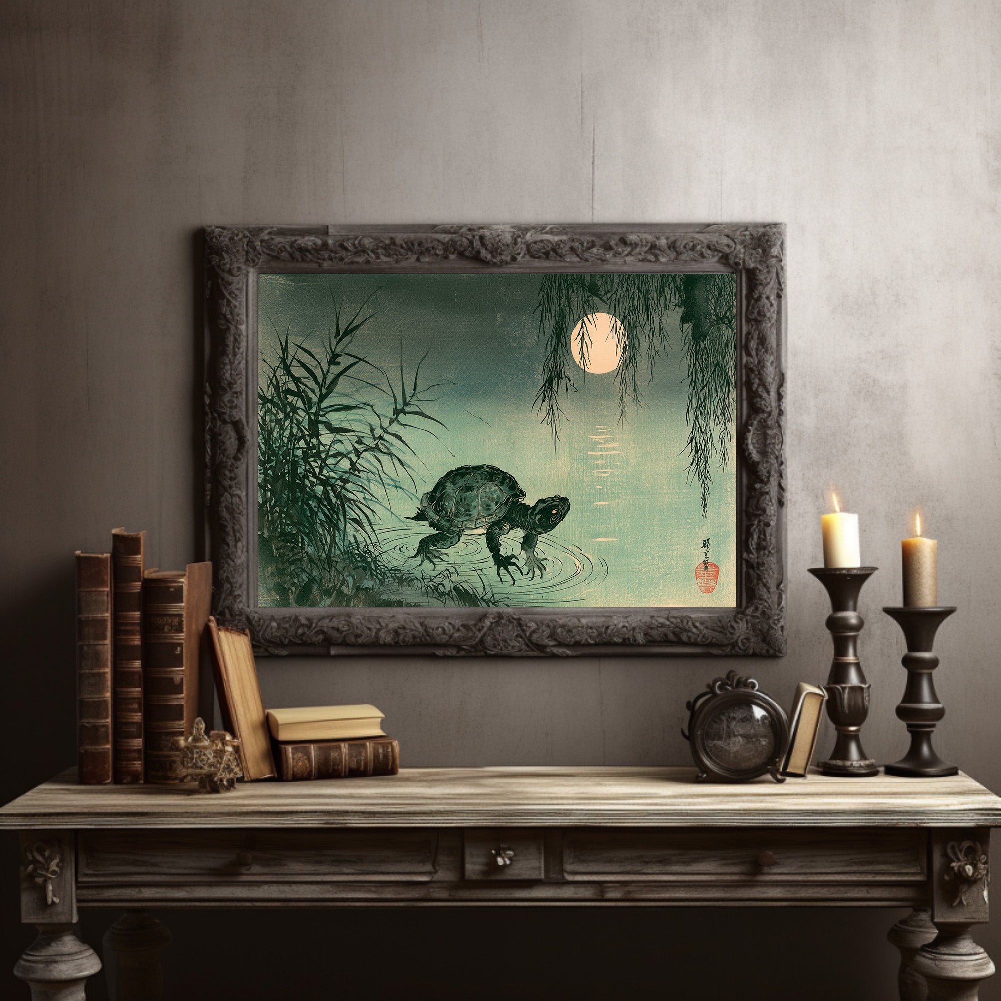 Turtle Beneath the Willow Moon