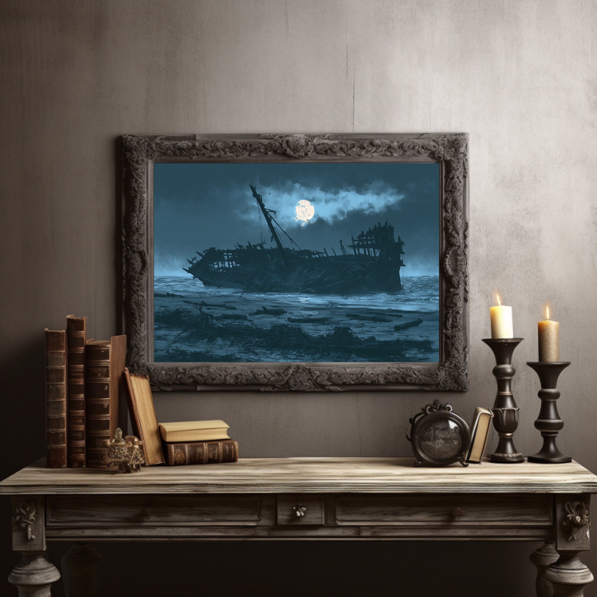 The Wreck at Moonrise