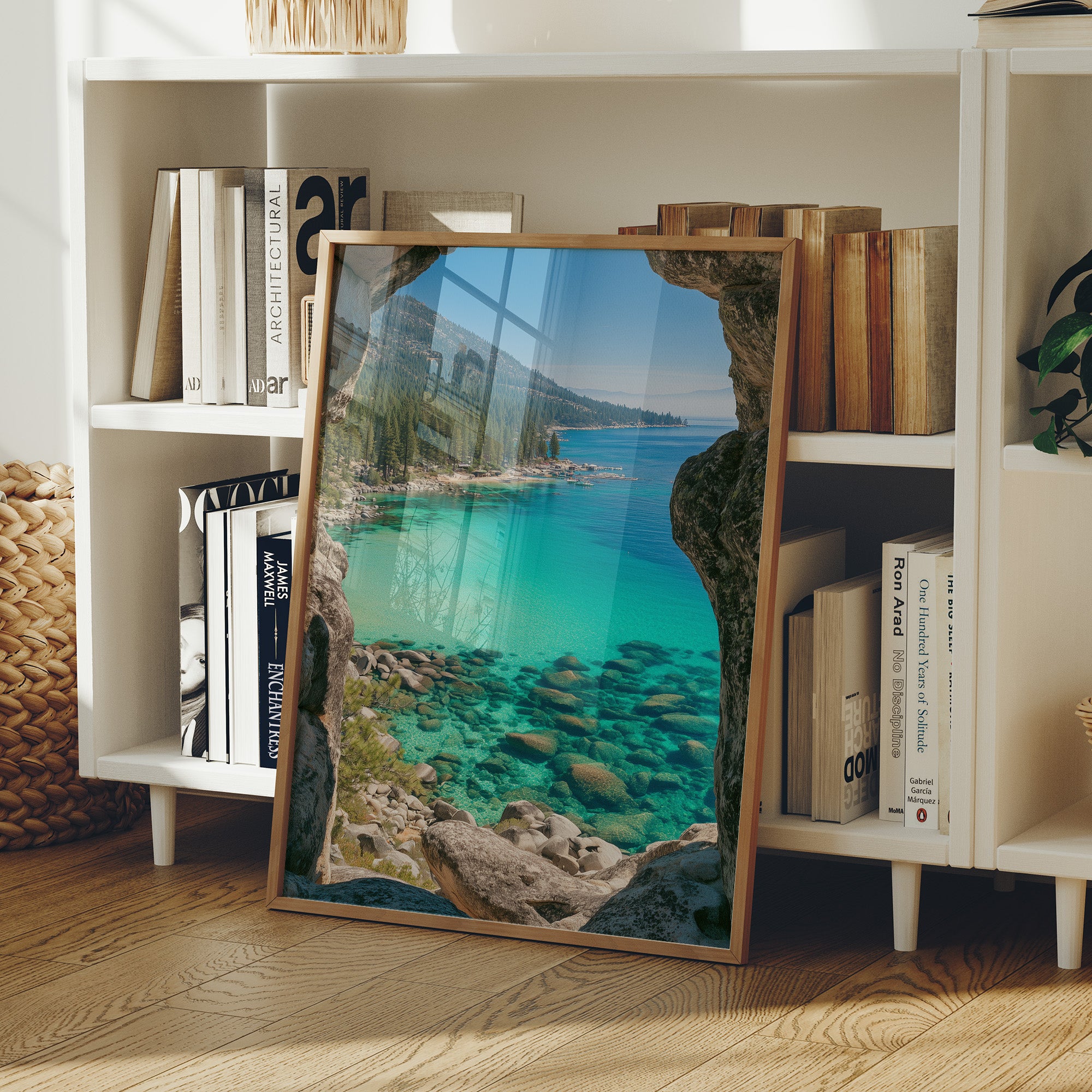 Turquoise Cove Through Granite Window