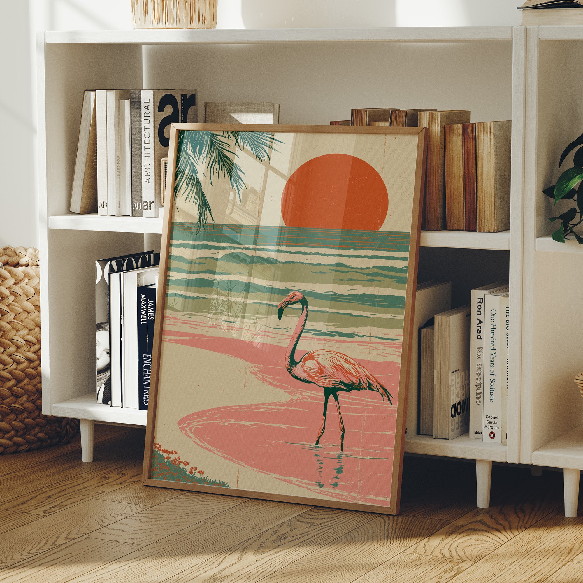 Flamingo Sunset Retro Escape
