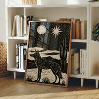 Coyote Beneath The Desert Moon