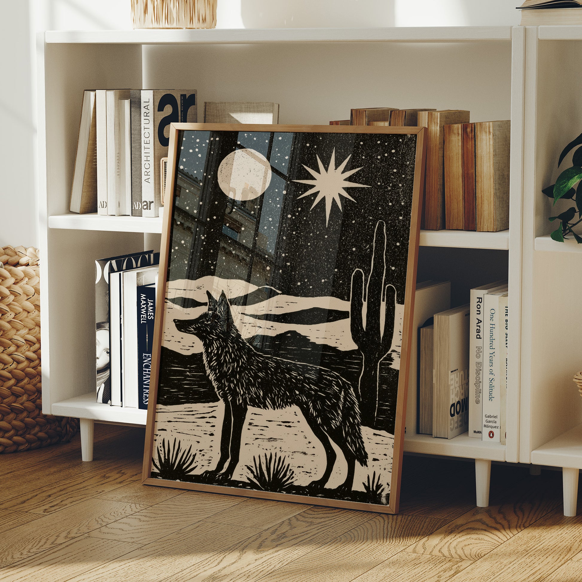 Coyote Beneath The Desert Moon