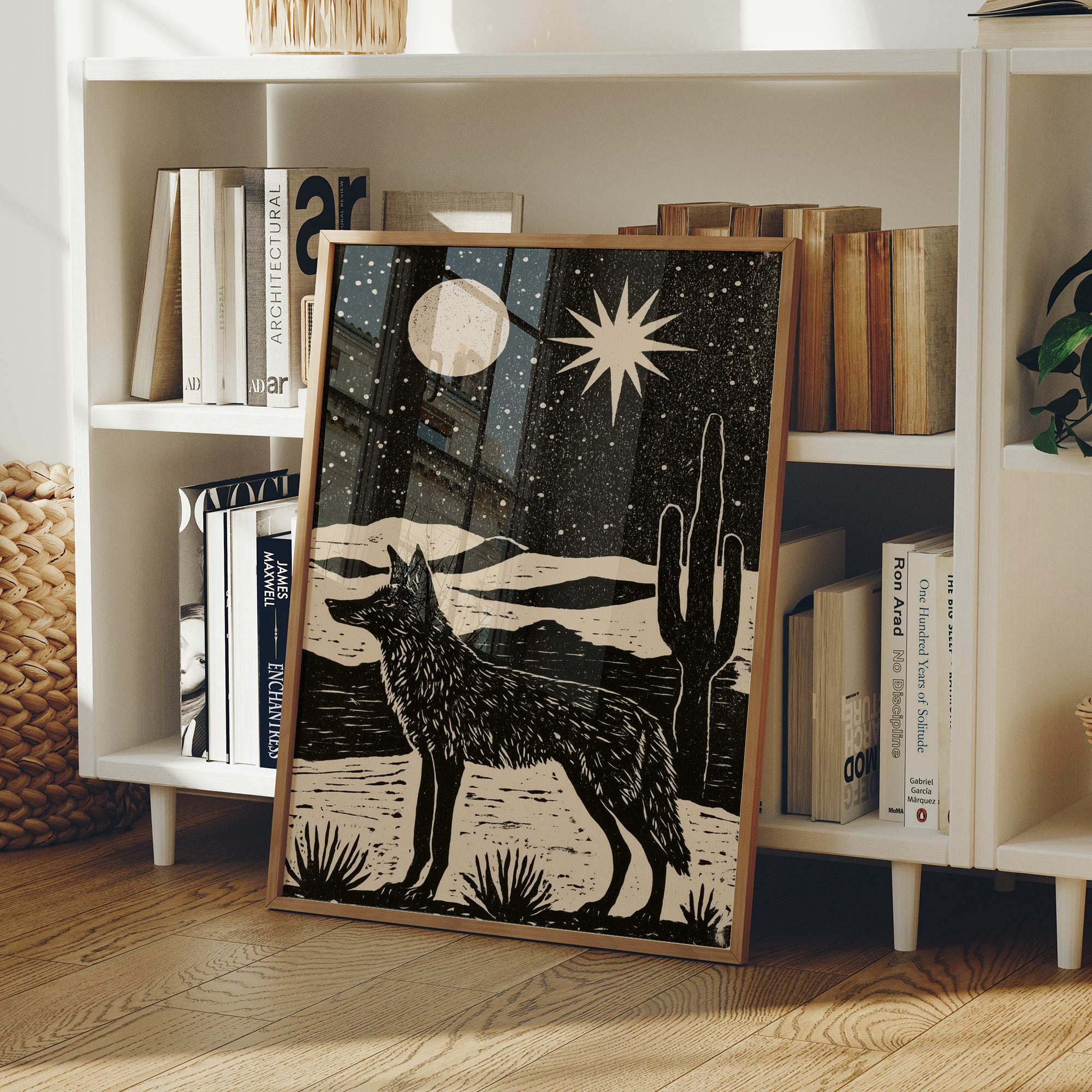 Coyote Beneath The Desert Moon