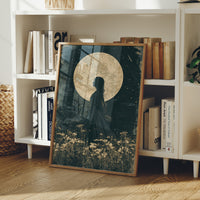 Braided Silhouette Beneath The Moon