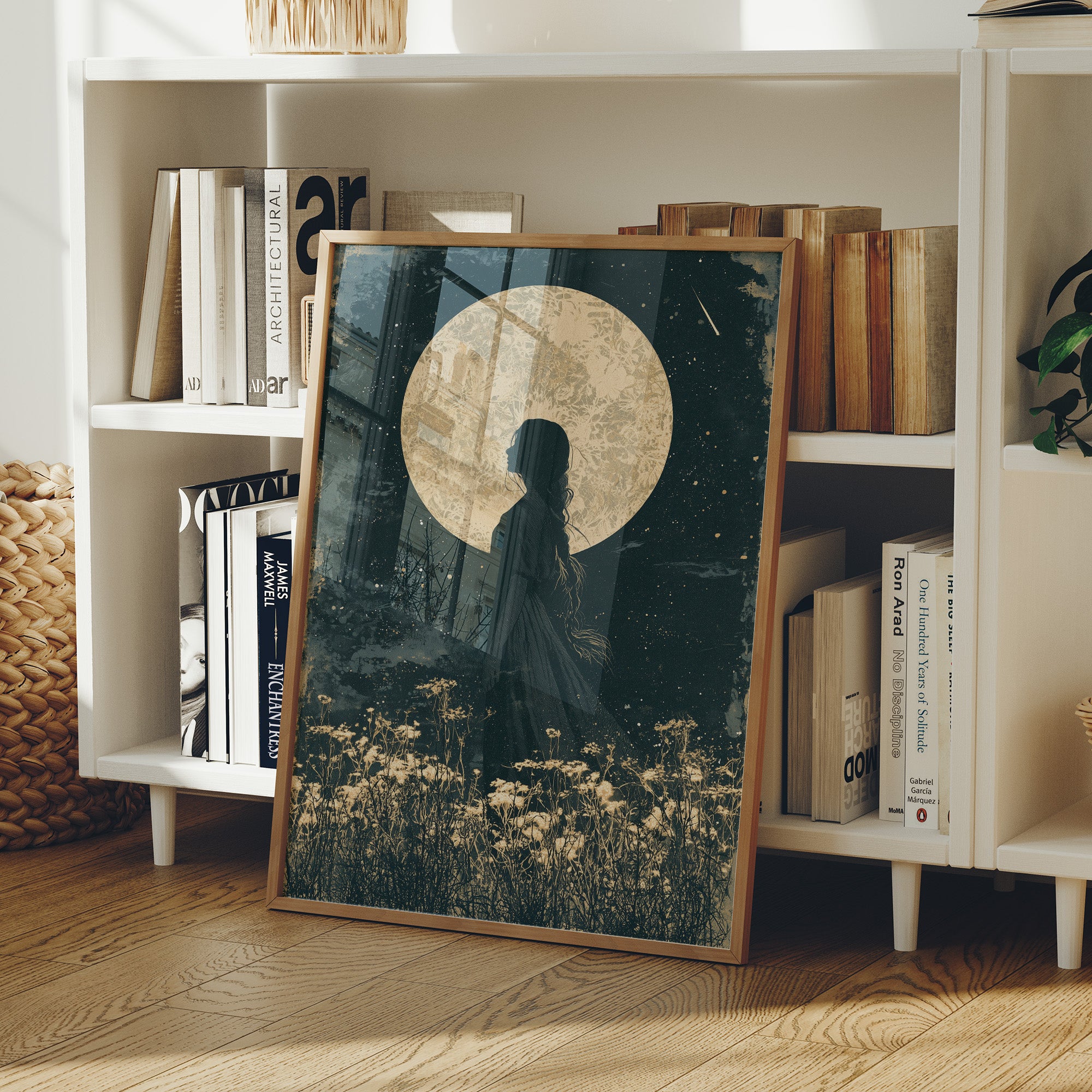 Braided Silhouette Beneath The Moon