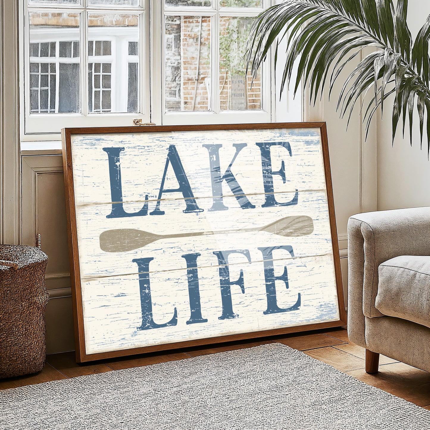 Lake Life, Weathered Sign