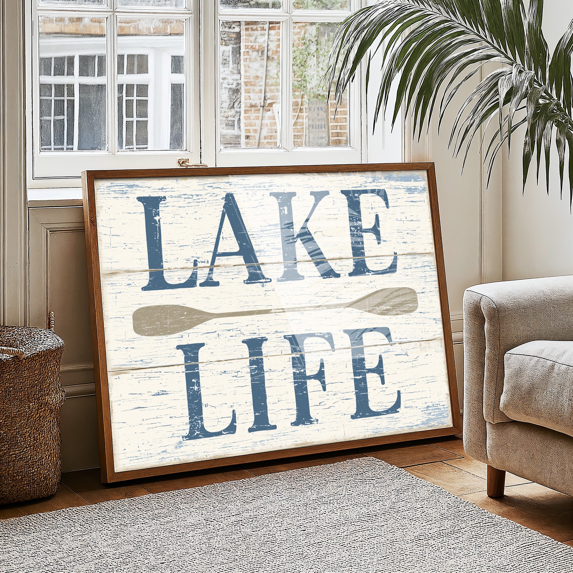 Lake Life, Weathered Sign
