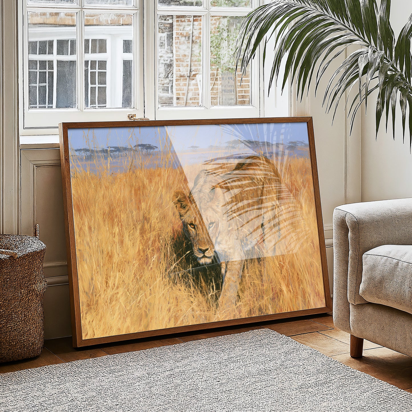Lioness, Golden Grass Approach