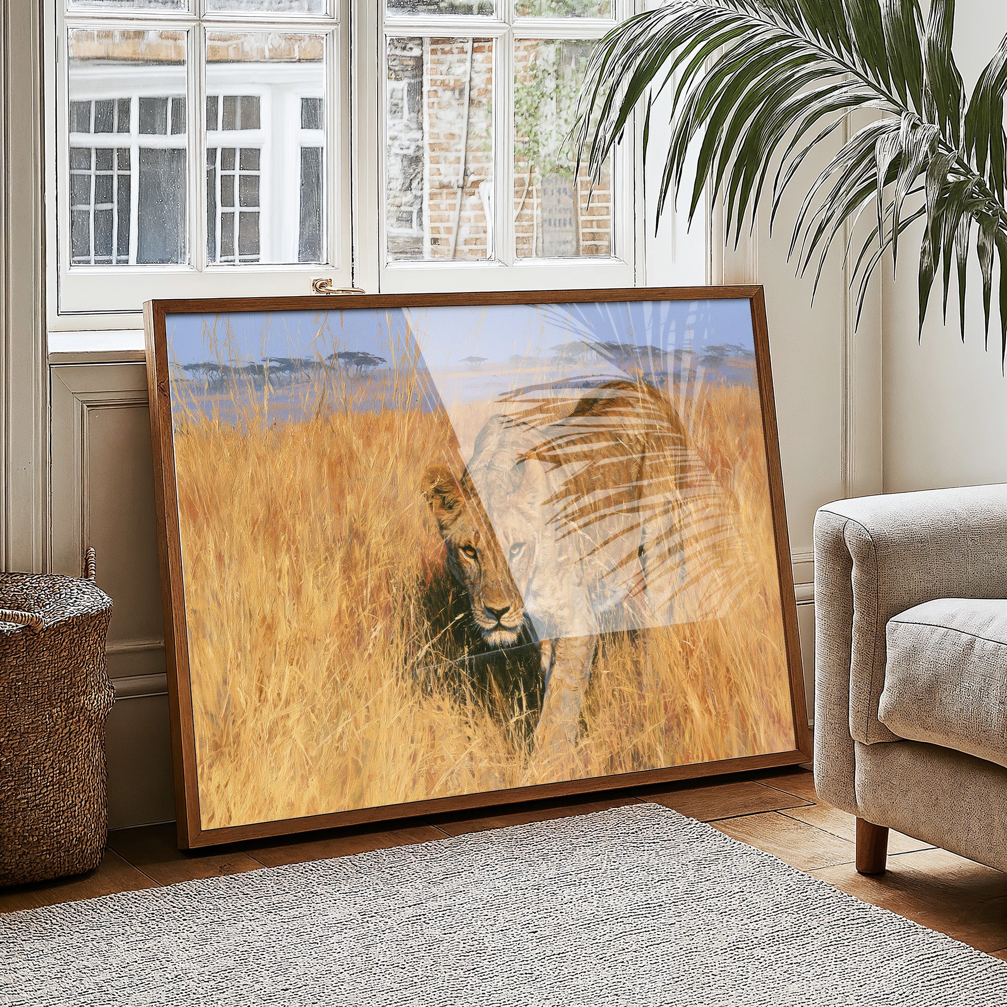 Lioness, Golden Grass Approach