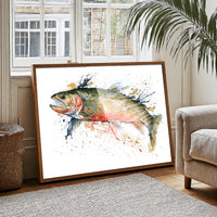 Trout, Watercolor Splash