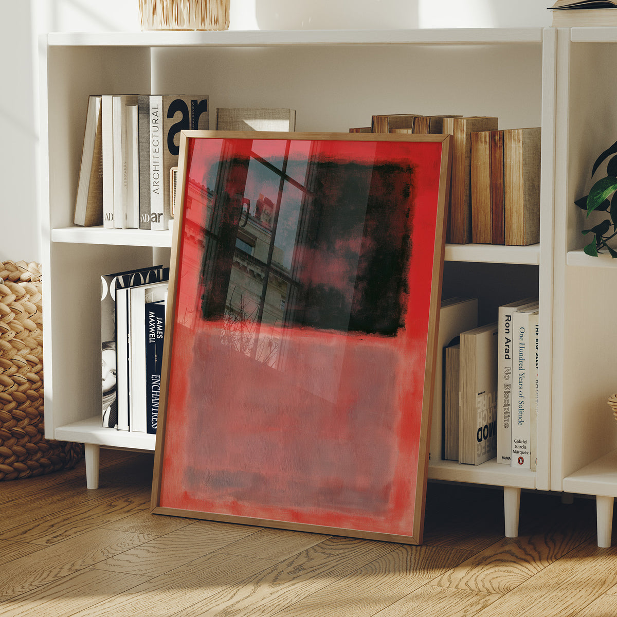Red Black Color Field Study