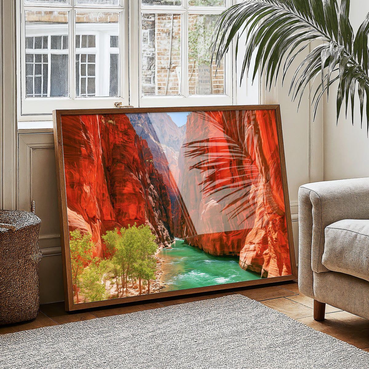 Emerald River Through Red Rock