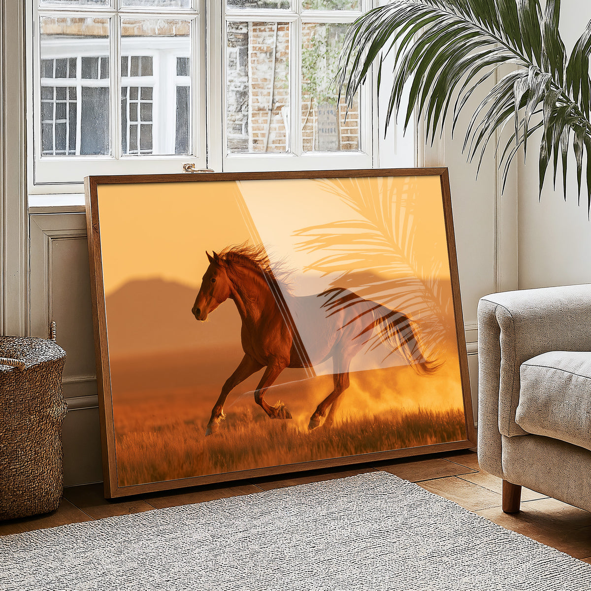Chestnut Mustang at Golden Hour