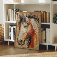 Chestnut Horse Mosaic Portrait