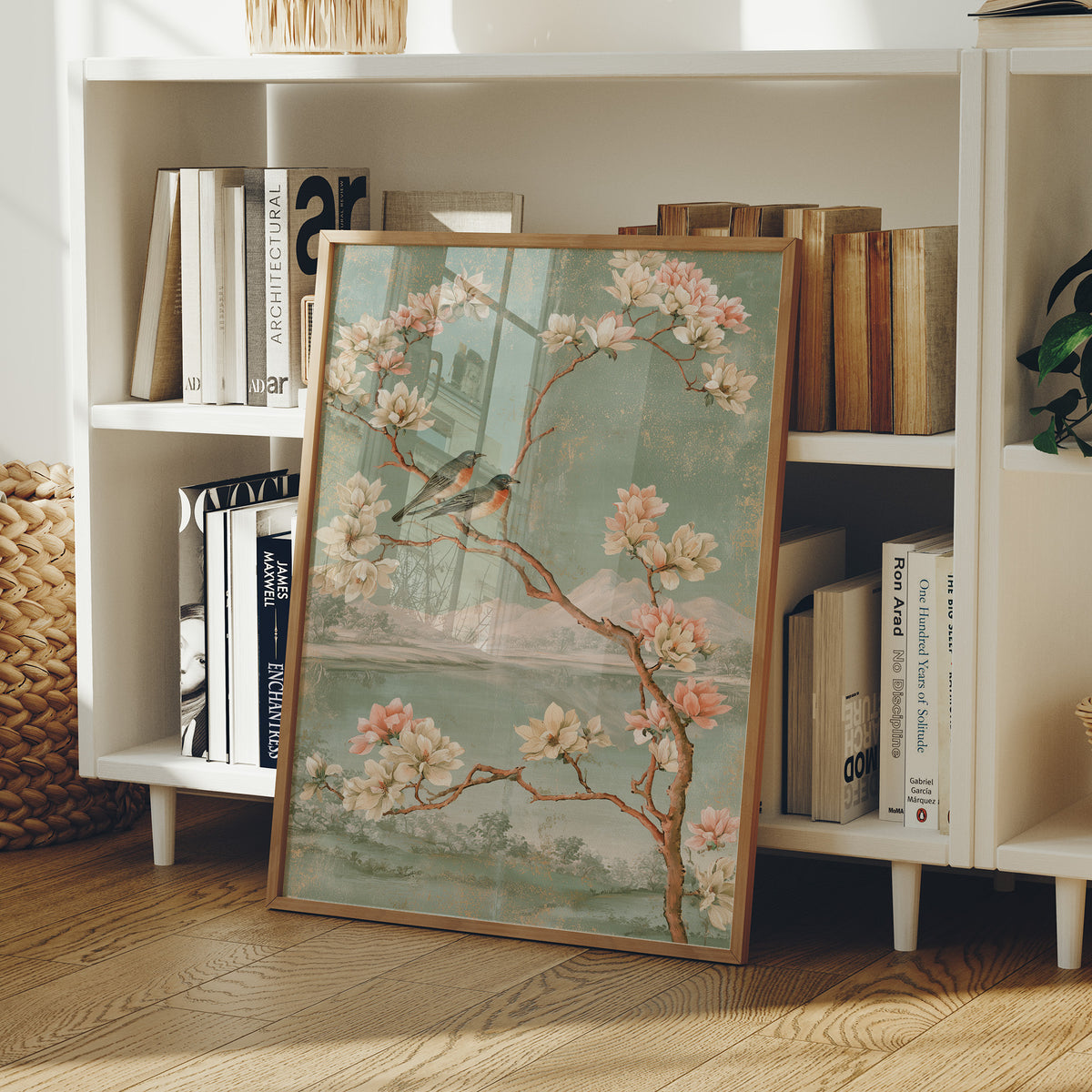Songbirds in Magnolia Chinoiserie