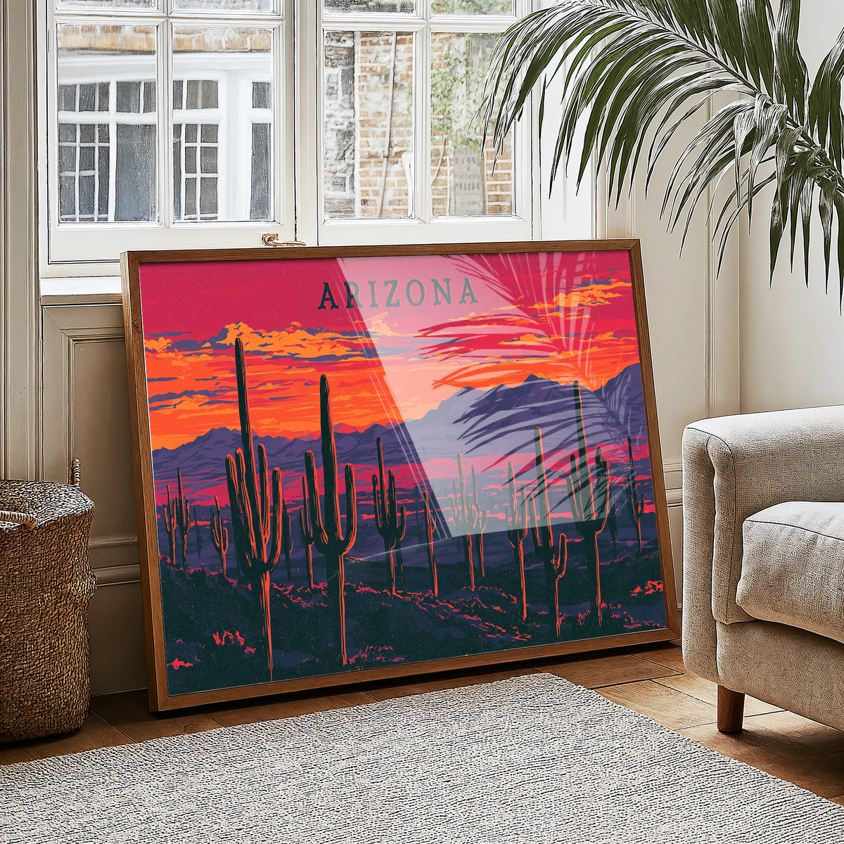 Arizona Saguaro Sunset Silhouettes