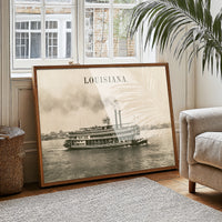 Louisiana Steamboat Voyage Print